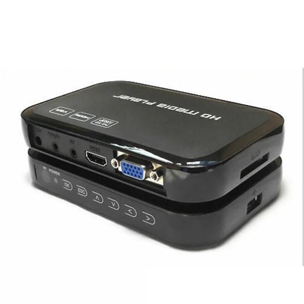  Reproductor multimedia Full HD de 1080P HDMI + VGA + AV + USB + SD HDD con H.264 MKV di15 HD MPEG 2