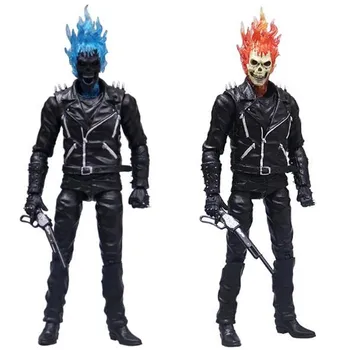 

Cartoon Superhero Johnny Blaze Ghost Rider Skull PVC Movable Statue Action Figure Collect Model Toy X4017
