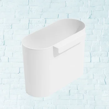 

1pc Household Hanging Trash Can Waste Bins Deskside Recycling Garbage Can Containers for Home Office (White)