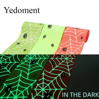 

5 Yards 3" 75MM Glow In The Dark Halloween Skull Grosgrain Ribbon For Hair Bows DIY Crafts Handmade Accessories M19092901