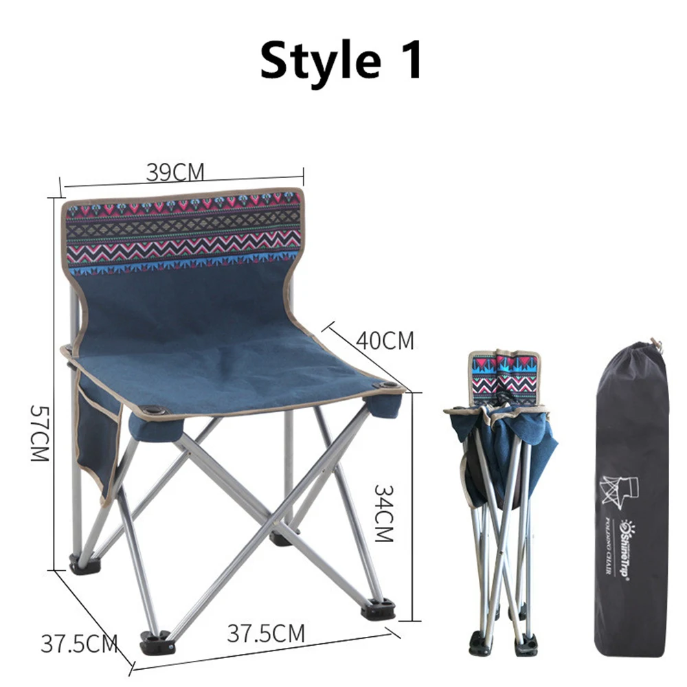 Outdoor Folding Chair Sketch Portable Camping Beach Back Fishing Student Home Lounge Chairs