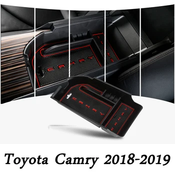 

For Toyota Camry 70 XV70 8th 2018 2019 Armrest Box Storage Glove Box Tray Storage Box Car Organizer Accessories Auto Interior