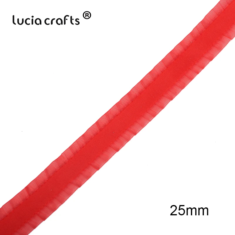 Style 36 25mm 1 ярд печатная красная точка сетка органза корсажная атласная лента отделка Кружева Лента DIY лук Ремесло швейная одежда Свадебный декор X0106 - Цвет: Style 36 25mm
