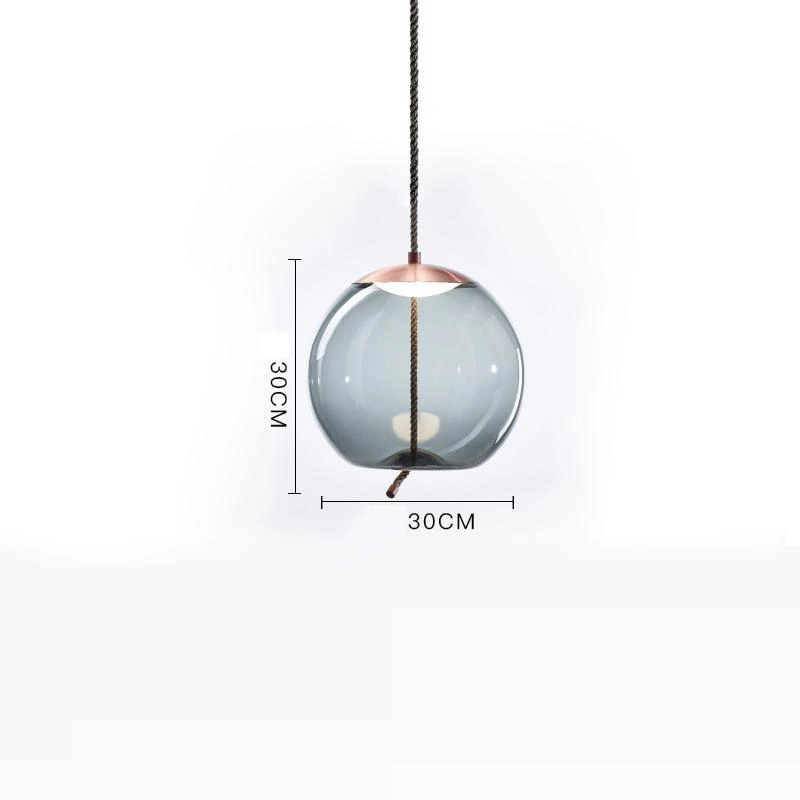 Постмодерн Led ресторан освещение люстра спальня освещение люстра приложение Ресторан стеклянная лампа - Цвет корпуса: Aqua blue Dia.30cm