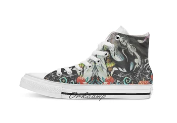 

Reaper in the Patch Custom Casual High Top lace-up Canvas shoes sneakers Drop shipping