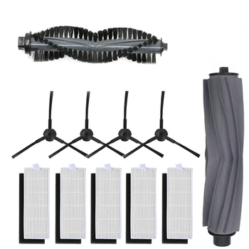 

1xPair Main Brush+5xPair(Black+White)Hepa Filter+4xSide Brushes for Ilife A8 A6 Danhui Robot Vacuum Cleaner Parts Ilife A8
