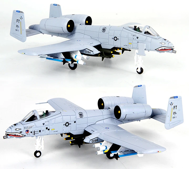 1/100 Scale Сказочный детский самолет Thunderbolt II wartog Fighter литой металлический военная