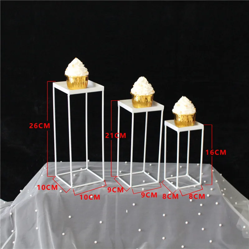 3pcs Square white