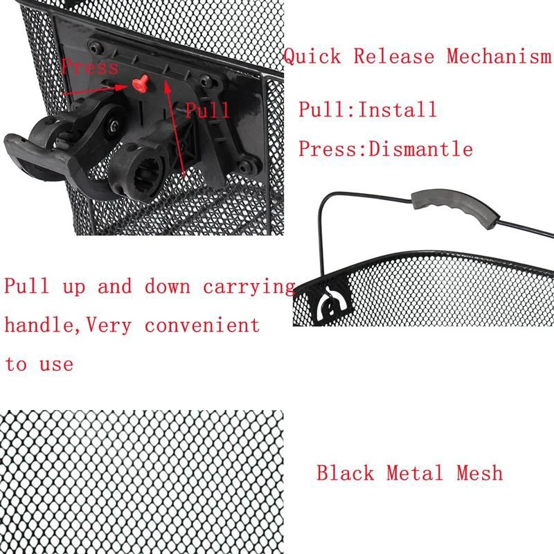Top Metal Mesh Basket For Mtb Mountain Bike Cycling Bicycle Front Foldable Basket Riding Rear Pannier Quick Release Shopping Handl 10 Top Metal Mesh Basket For Mtb Mountain Bike Cycling Bicycle Front Foldable Basket Riding Rear Pannier Quick Release Shopping Handl 10