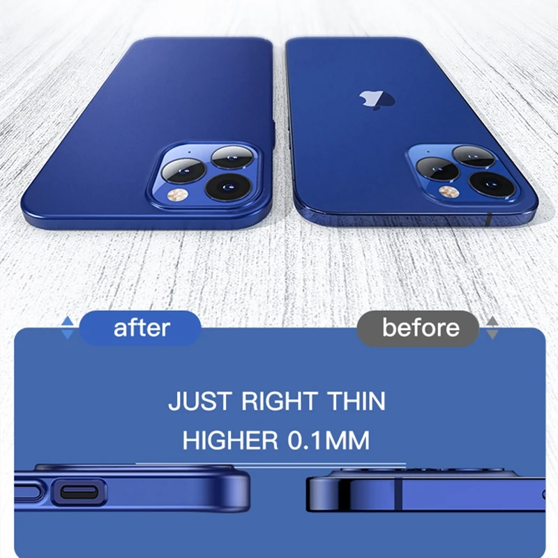 Sleek Matte Shockproof Ultra-Thin Phone Case - Solid Color