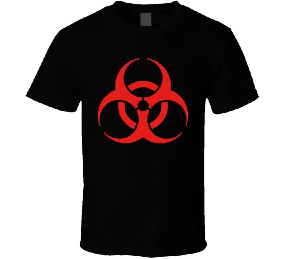 Логотип Biohazard Hazmat символ опасности футболка крутая повседневная pride мужская