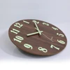 12 Inch Luminous Wall Clock Wood Silent light in dark night Nordic Fashion Wall Clock Non Ticking Clock With Night Light 4
