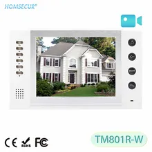 HOMSECUR TM801R-W " цветной экран дверной монитор телефона с записью и фотографией для HDW видеодомофон