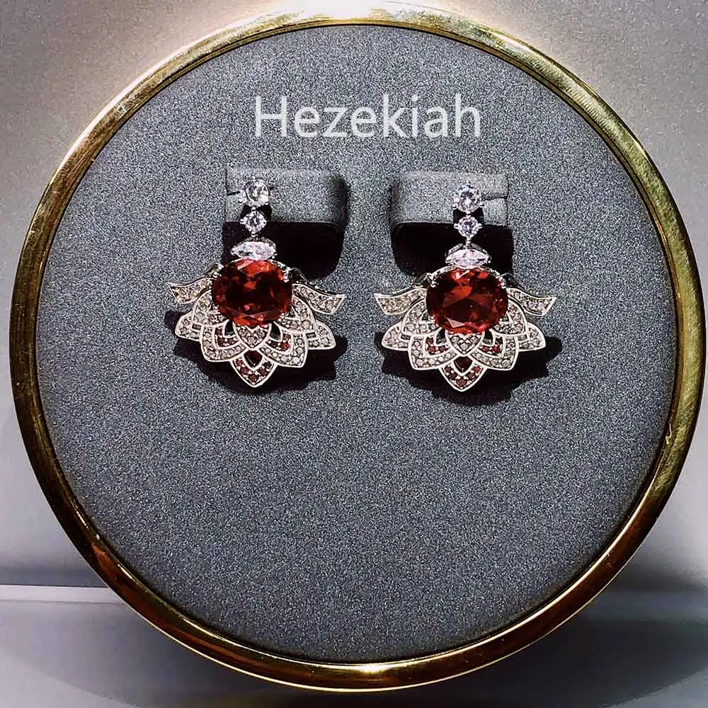 Hezekiah S925 Серебряные серьги в виде цветка высокого качества аристократические темпераментные женские серьги вечерние серьги для выпускного вечера