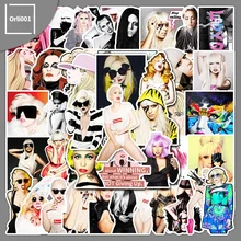 

10/30/50/100PCS Lady Gaga Sexy Actress Graffiti Stickers Luggage Laptop Car Guitar Stickers (Tear Off Traceless)
