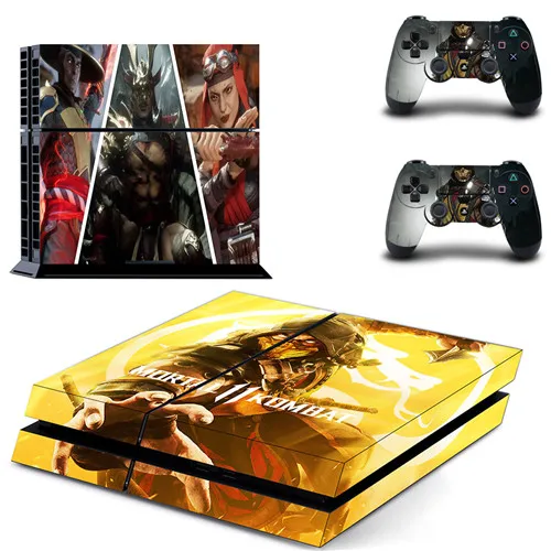 Mmoral Kombat 11 полное покрытие лицевые панели наклейка для PS4 Наклейка для playstation 4 консоль и контроллеры наклейка для PS4 виниловая наклейка - Цвет: QPTM0079