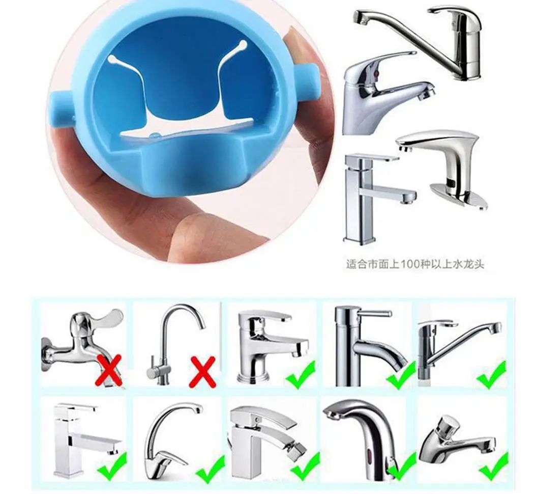 Home Bathroom Silicone Cute Cartoon Animal Safe Blue/Red/Yellow Faucet Extender