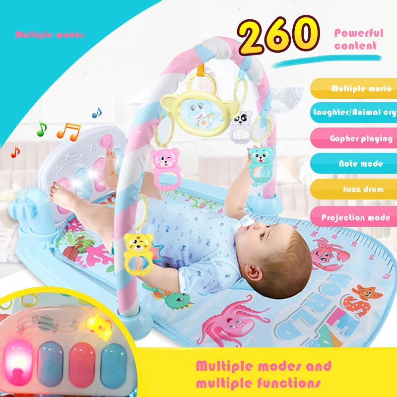 

Play Mat Baby Crawling Carpet Music Rattle Puzzle Mat Educational Rack Toys Infant Fitness Crawling Mat Boy Girl Gift Kids