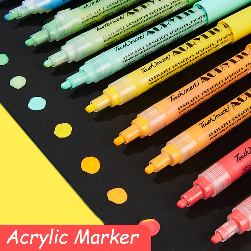 36 Colors Acrylic Markers Brush Pens For Fabric Rock Painting Pen Ceramic  Glass Canvas Diy Card Making Art Supplies - Art Markers - AliExpress