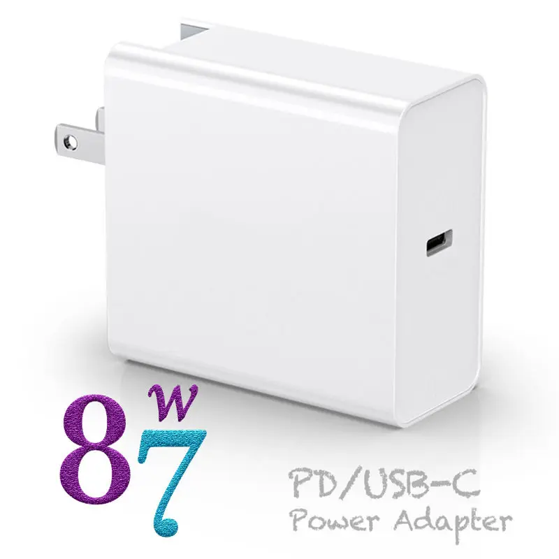87 Вт USB C PD зарядное устройство кабель Type-C с функцией быстрой настенное подачей