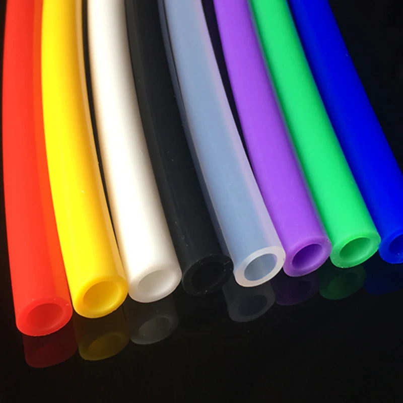 Colorful Soft Silicone Rubber Tube - Food Grade Flexible Hose, 1 Meter Length, 2mm x 4mm Diameter