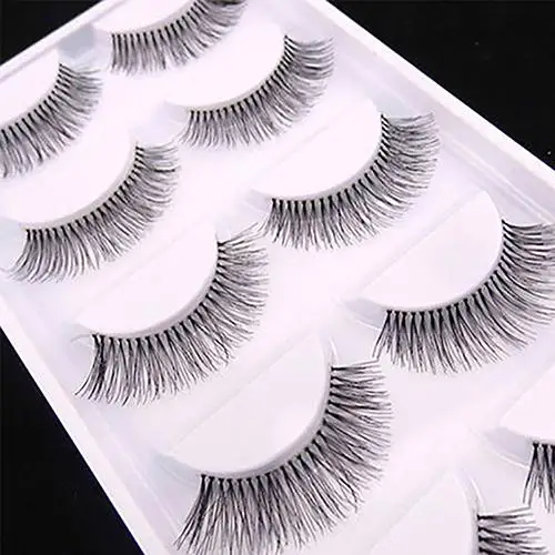 

5Pairs Natural Sparse Cross Eye Lashes Extension Makeup Long False Eyelashes