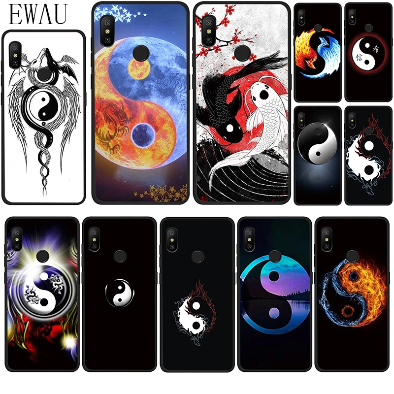 

EWAU Yin Yang Chinese Silicone phone case for Xiaomi Redmi Note 4 4X 5 6 7 8 Pro 5A prime