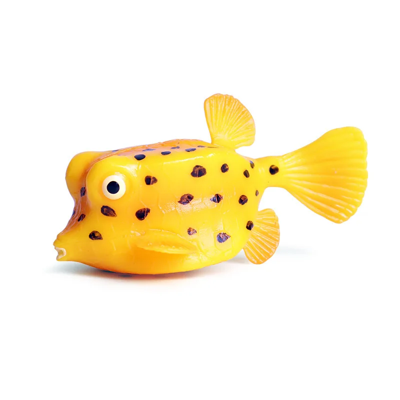 Фигурка животного из желтой коробки коллекционные игрушки морские животные
