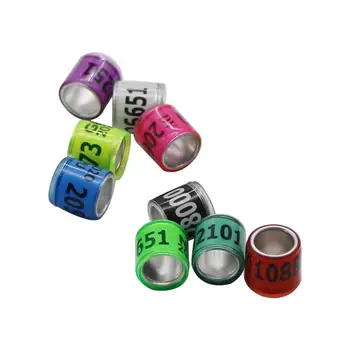 

Plastic 2021 Digital Bird foot ring Bird Training Supplies Racing pigeon Color ring Parrot Bird Identification foot ring 100 Pcs