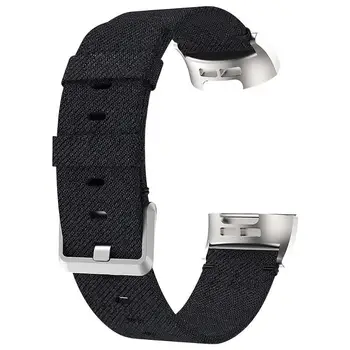 

22mm Breathable Canvas Woven Watch Band Nylon Soft Replacement Bracelet Comfortable Moderate Softness for Fitbit Charge 3