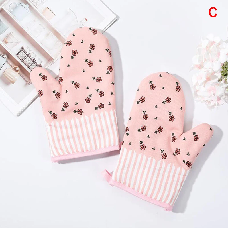 Cotton Fashion Kitchen Pad Cooking Microwave Baking BBQ Oven Potholders Oven Mitts Kitchen Gloves Mitts