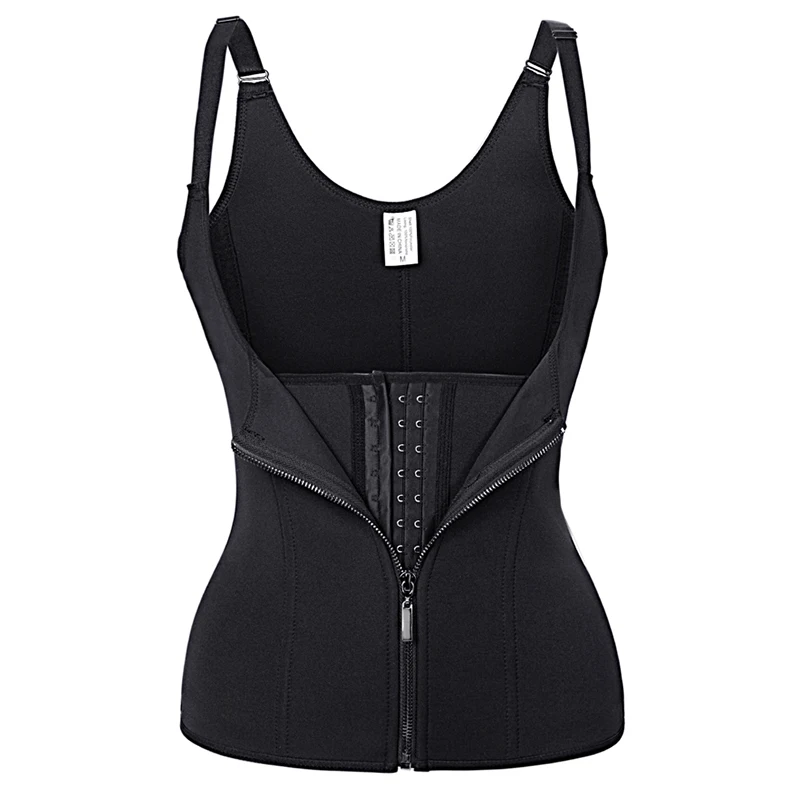 best tummy control shapewear uk Women Waist Trainer Corset Zipper Vest Body Shaper Cincher Shapewear Slimming Belt Sports Girdle Neoprene Sauna Tank Top best shapewear for tummy and waist Shapewear