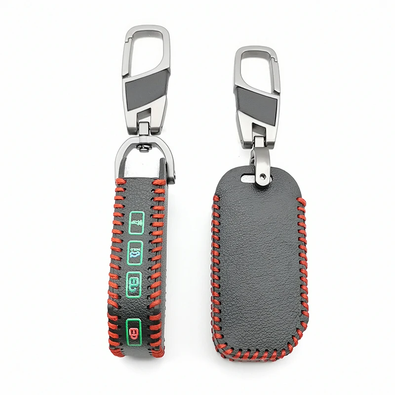 Для Kia Cerato Sportage Ceed Sorento светящийся кожаный чехол для ключей Fob Shell Cover 4 кнопки удобное покрытие держатель