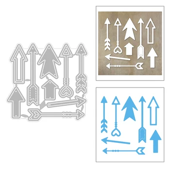 

2020 New Hot Cupid Arrow Sign Direction Label Bookmark Banner Edge Metal Cutting Dies Foil and Scrapbooking For Making no stamps