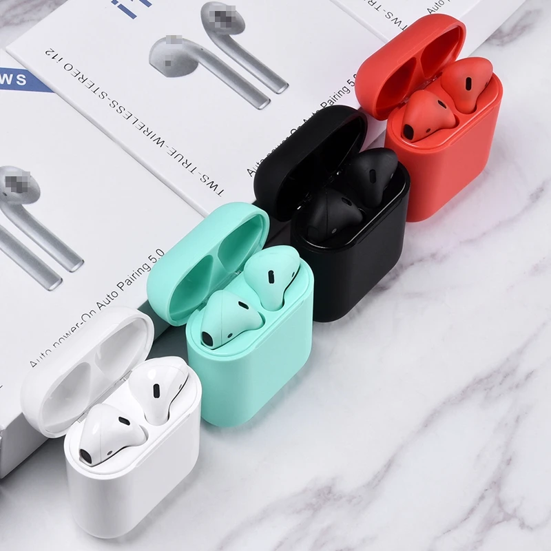 

Original i12 TWS 5.0 Bluetooth Earphone Sweatproof Sports Headphone Touch Portable Wireless Earbuds not i10 i20 tws i30 i60 i80