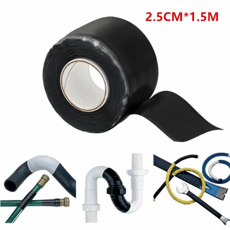 Запасная клейкая лента для ремонта черные силиконовые аксессуары остановки