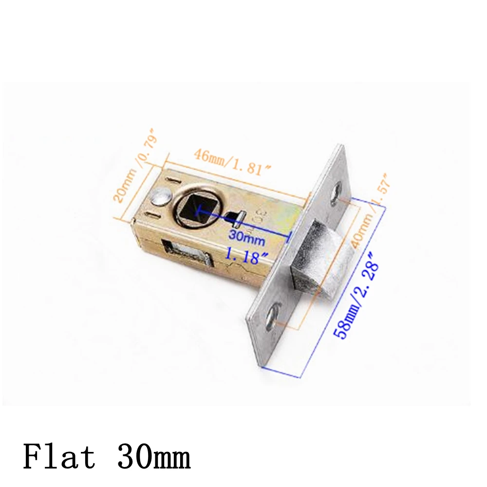 30mm or 45mm Flat Tongue Lock Mortice Tubular Latch Internal Door Bolt Facility Sprung Catch For Bathroom Toilet JCX1061 | Обустройство