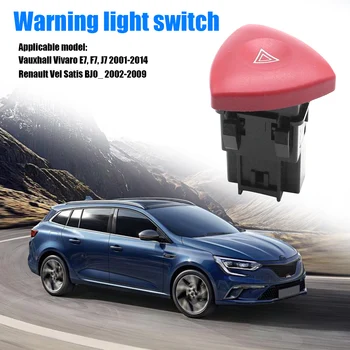 

Emergency LED Indicator Light Lamp Red Hazard Flasher Warning Switch Button for Renault Vauxhall Metal Push Button Switch