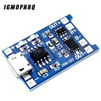 

100Pcs Micro USB 5V 1A 18650 TP4056 Lithium Battery Charger Module Charging Board With Protection Dual Functions 1A Li-ion