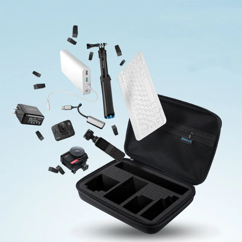 Bolsa de Armazenamento para Câmera Gopro Bolsa de Viagem Portátil à Prova de Choque Caixa Protetora para Gopro Xiaomi yi Sjcam Dji Osmo - Image 6