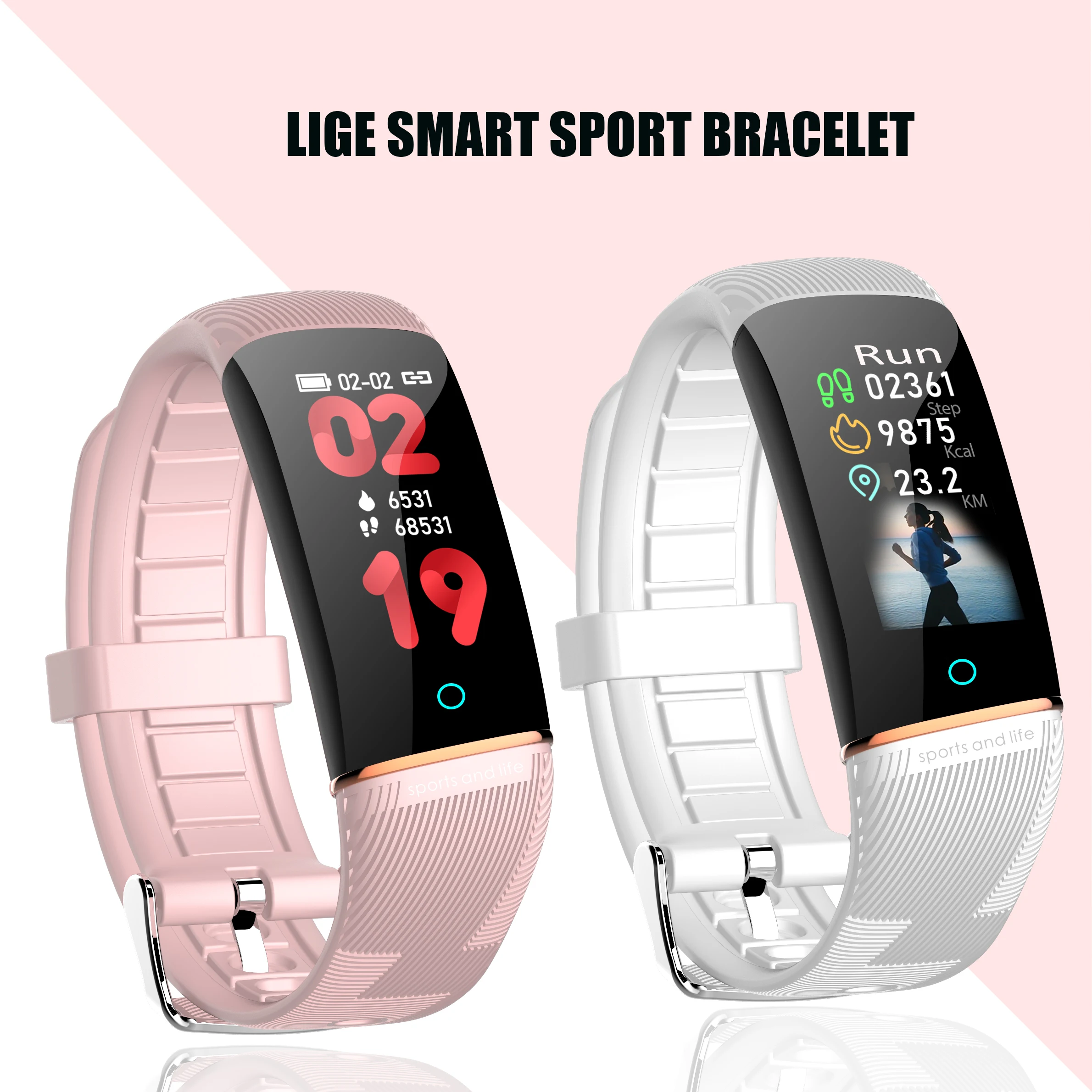 LIGE Smart Bracelet Health Monitor Heart Rate / Blood Pressure Waterproof Pedometer Men's and Women's Sport Wristband |