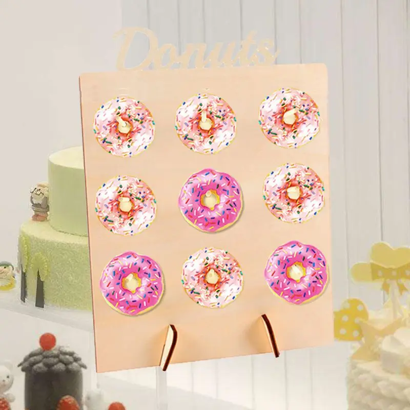 

Baking Donut Wall Stand Wooden Doughnut Display Board For Baby Showers Bridal Shower Weddings Birthday Party Decoration Racks