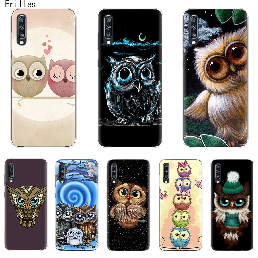 Анималистический принт с изображением сов чехол для телефона Samsung Galaxy S6 S7 S8 S9 S10E