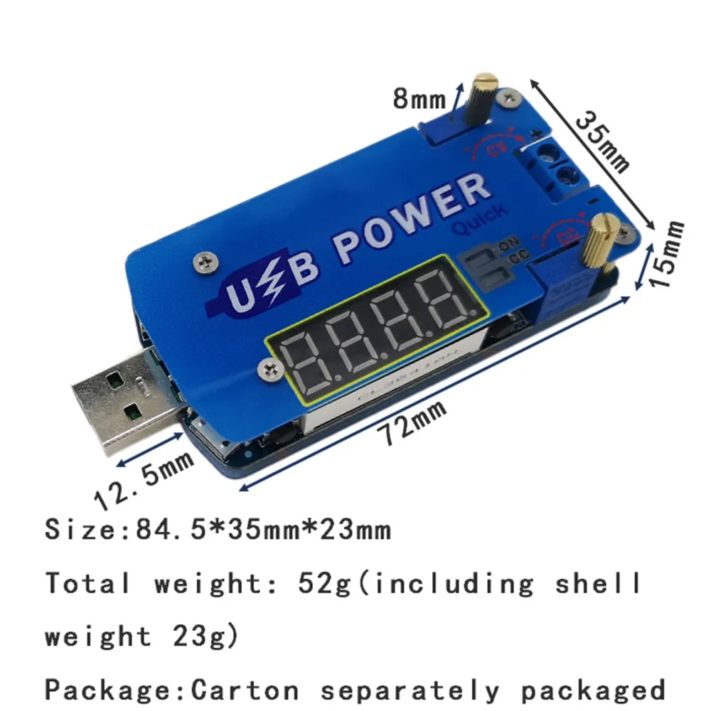 

DP2F DC DC adjustable usb laboratory power supply DC 0.5-30V 15W voltage regulator QC2.0 QC3.0 AFC FCP Quick charge trigger