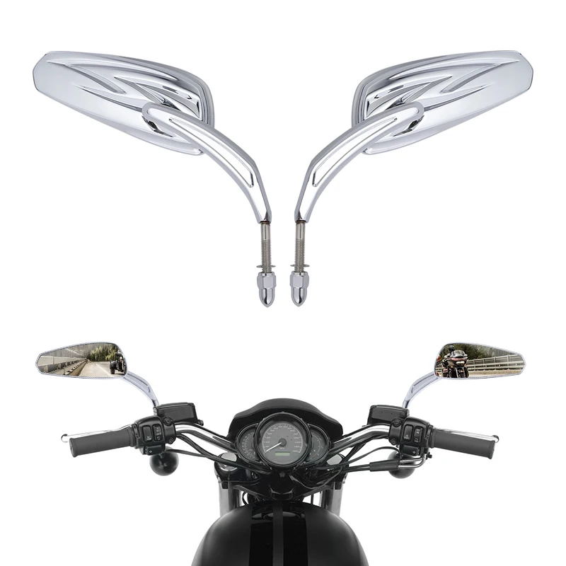 Мотоцикл пара 8 мм зеркала заднего вида для Harley Sportster Softail Road King Glide Dyna Softail XL 883 XL 1200