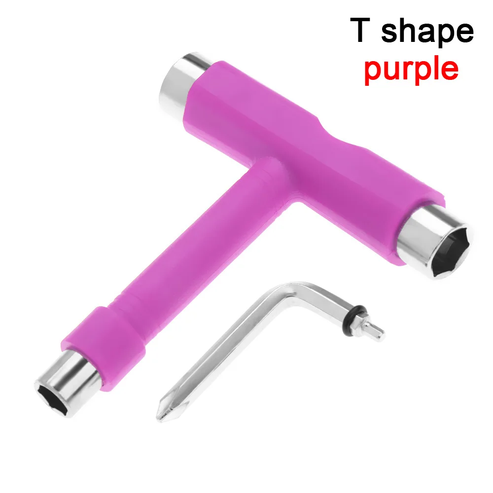 1 adet T tipi Allen anahtarı L tipi Phillips kafa anahtarı tornavida kaykay hepsi bir çok fonksiyonlu T/Y Skate araçları aksesuarı