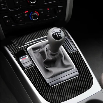 

For Audi A4 S4 A5 S5 B8 Q5 2009-2018 Car interior Styling Carbon Fiber Gear Shift Panel Trim Cover Sticker Decor Accessories