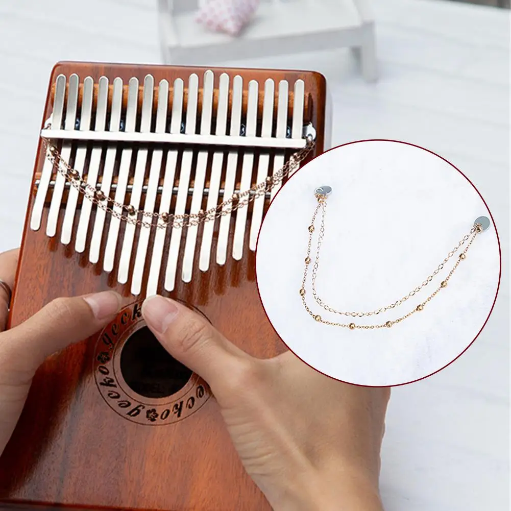 Tremolo Chain for Kalimba Piano Chain Sand Chain for Finger Piano Thumb Piano Sound Performance Improve Musical Chain Instrument afbeelding