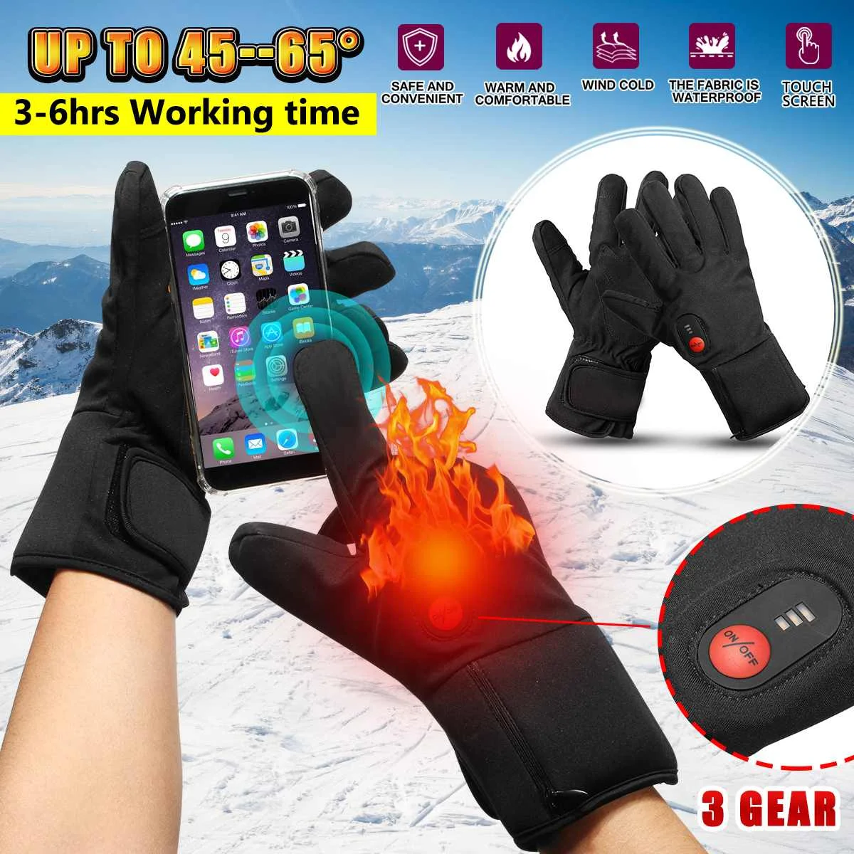 7,4 V 2200mah электрические перчатки с подогревом перезаряжаемый аккумулятор для мотоцикла зимняя грелка для рук Спорт на открытом воздухе Туризм Катание на лыжах альпинизм
