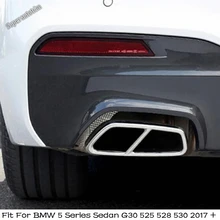 

Lapetus Rear Bumper Tail Dual Exhaust Pipe Trim Exhause Cover Accessories Fit For BMW 5 Series Sedan G30 525 528 530 2017 - 2020